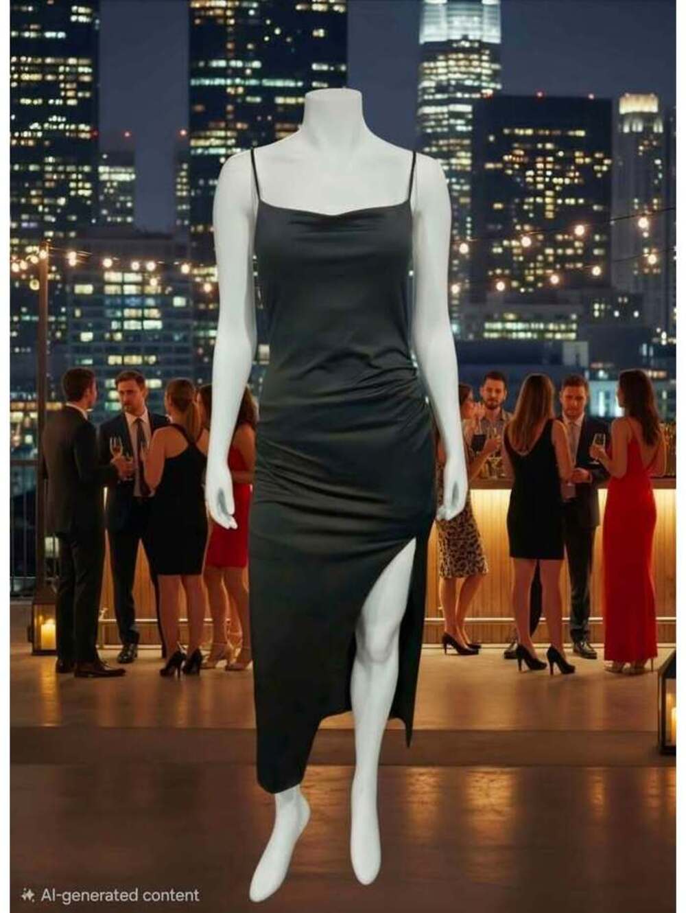 Vibe Sportswear Black Ruched Midi Dress